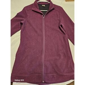 Zip up burgundy sweatshirt